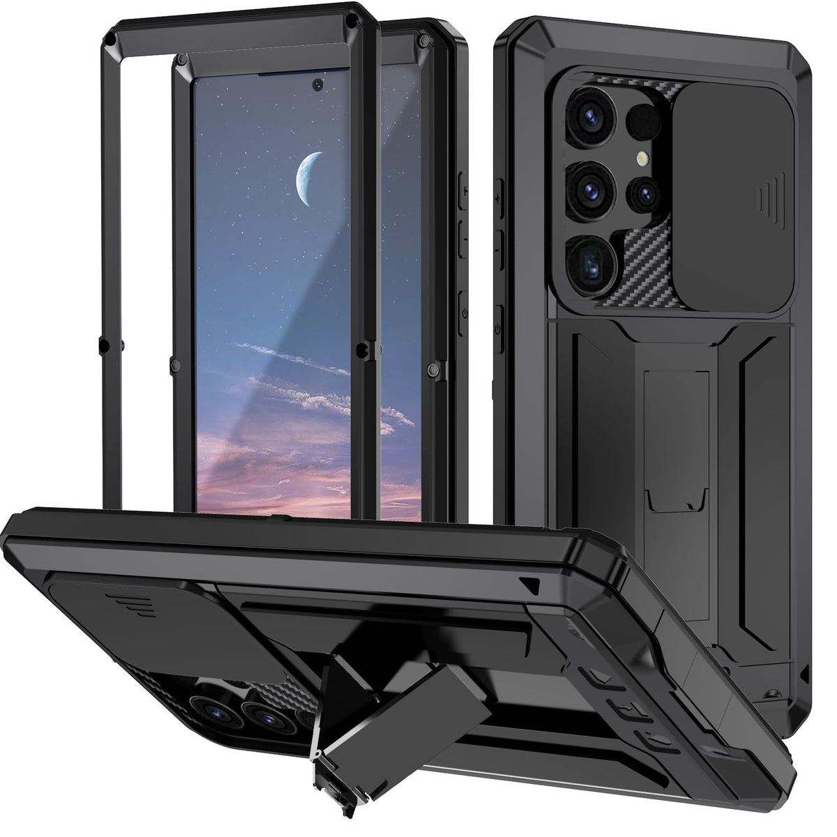 Metal protective case with screen protector for Samsung Galaxy S25 Ul