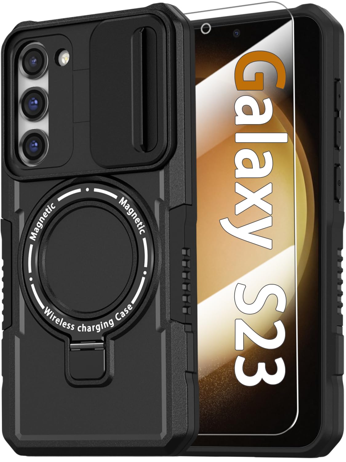 PC+TPU shockproof phone case for Samsung Galaxy S21 FE, includes 2 sc