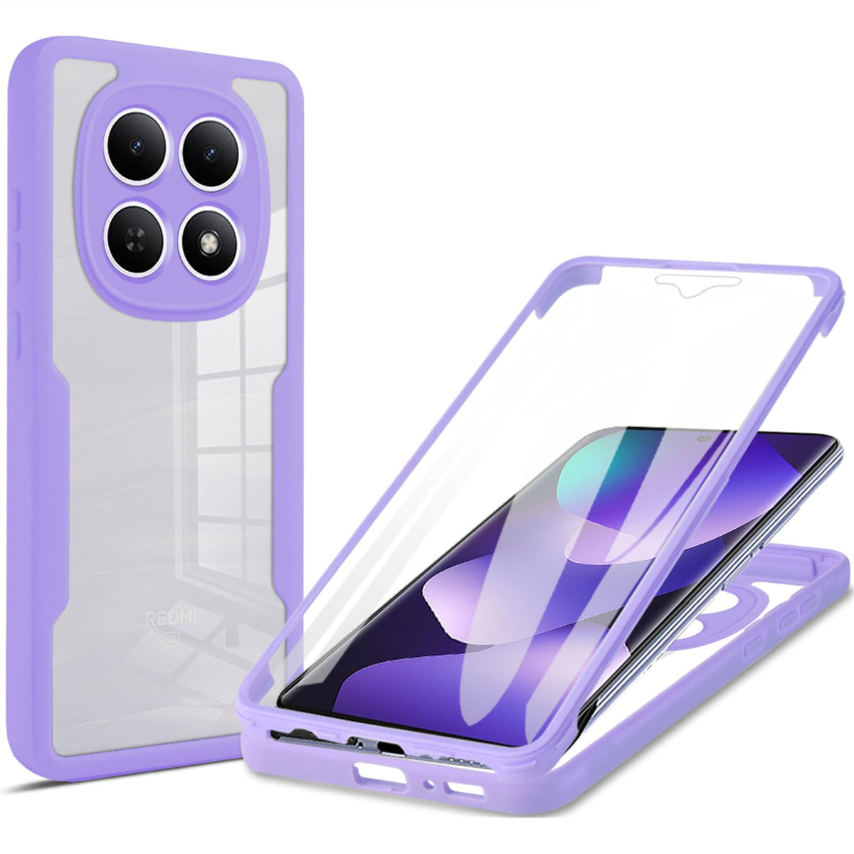 A 360¡ã all-around transparent Shockproof phone case for Redmi Note 14