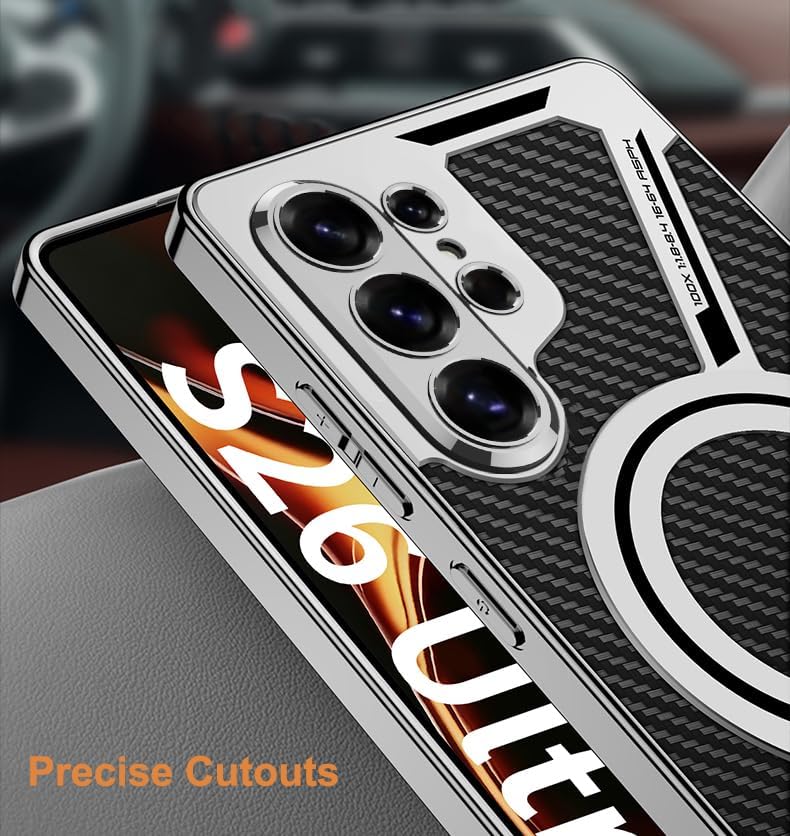 MagSafe Shockproof Leather Phone Case for Samsung Galaxy S26 Ultra 