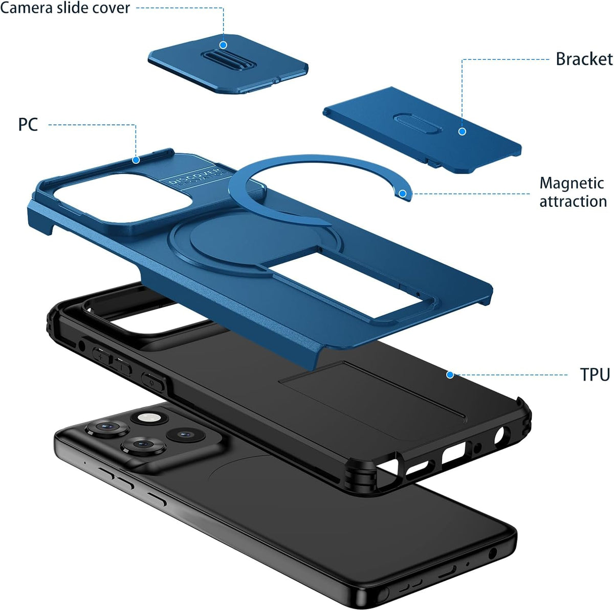 Magnetic shockproof phone case for Moto G Stylus 2025 (6.7-inch).