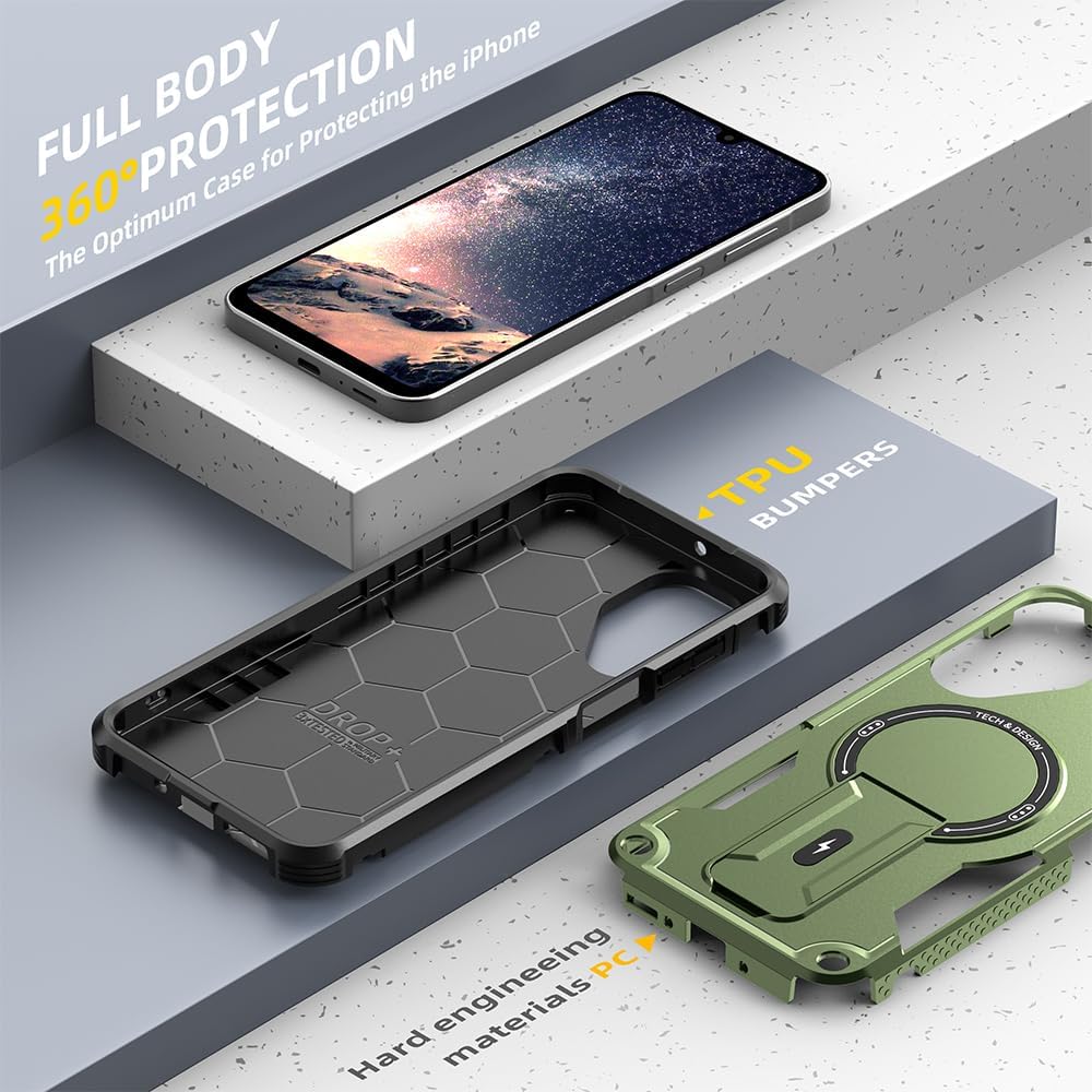 TPU+PC shockproof phone case stand for Galaxy A17/A26-5G