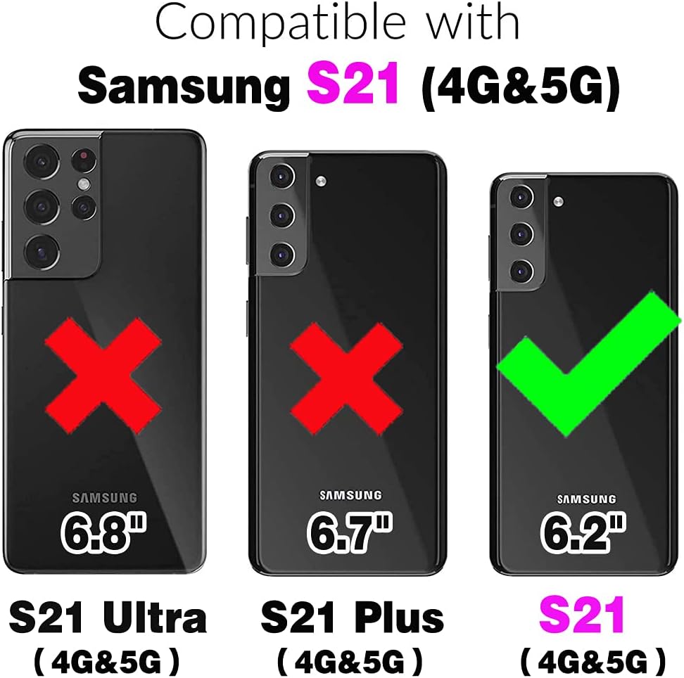 TPU+PC leather phone case, suitable for Samsung Galaxy S21 5G screen 