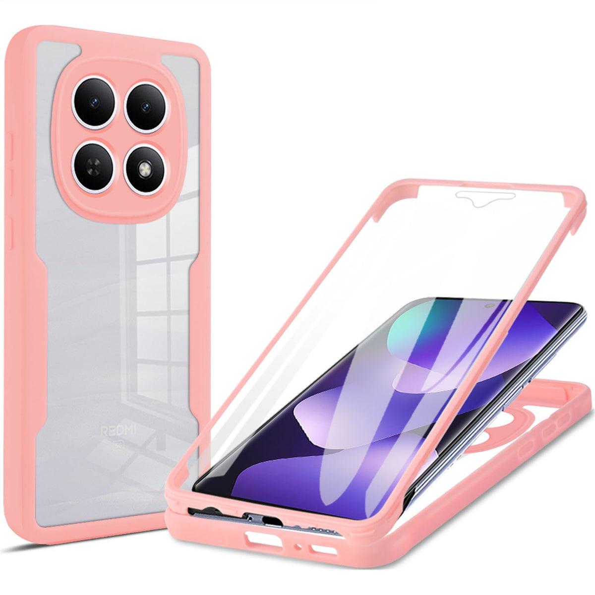 A 360¡ã all-around transparent Shockproof phone case for Redmi Note 14