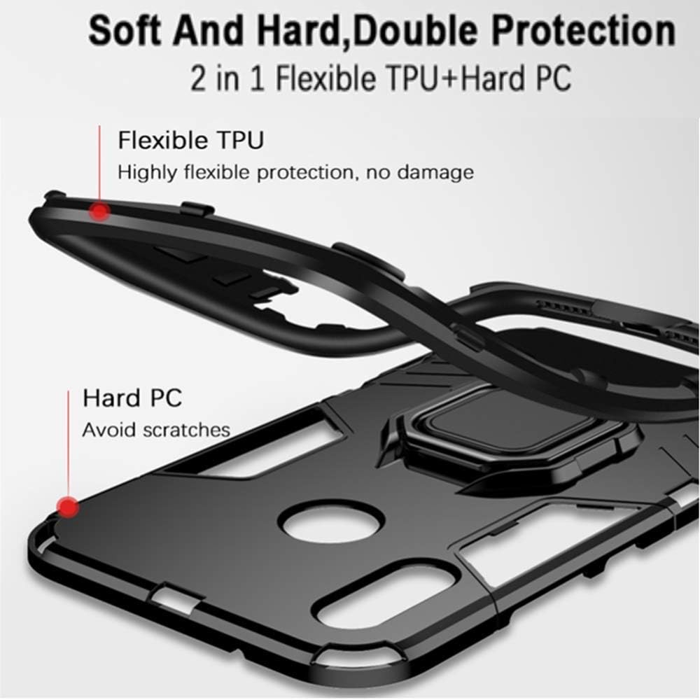 Shockproof phone case for Xiaomi Mi 10T/10T Pro 5G, with tempered glass screen protector.