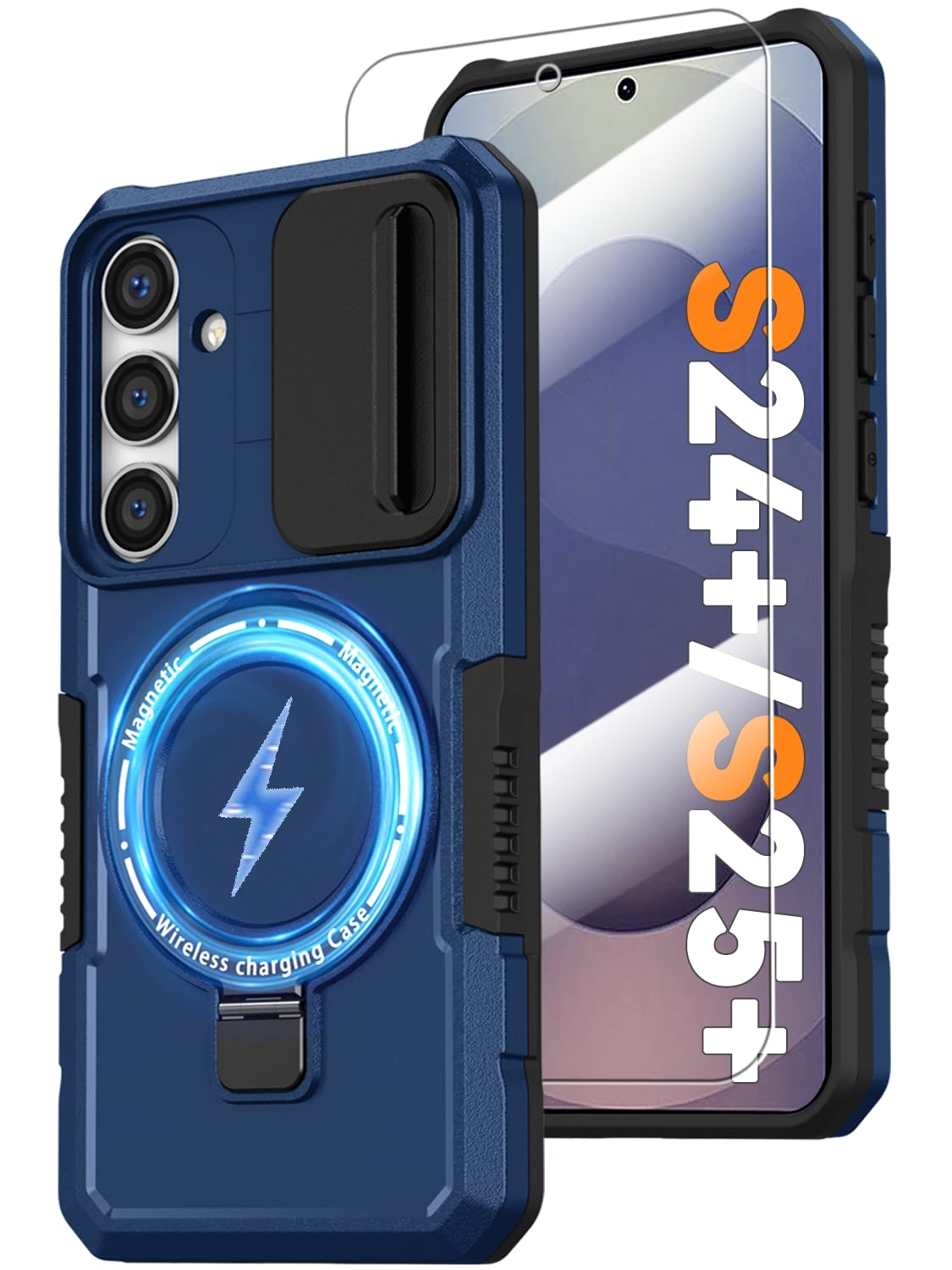 PC+TPU shockproof phone case for Samsung Galaxy S21 FE, includes 2 sc