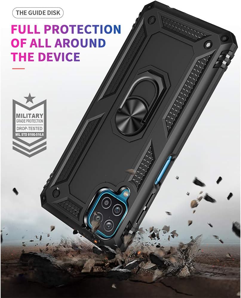 Shockproof phone case for Samsung A12 with screen protector