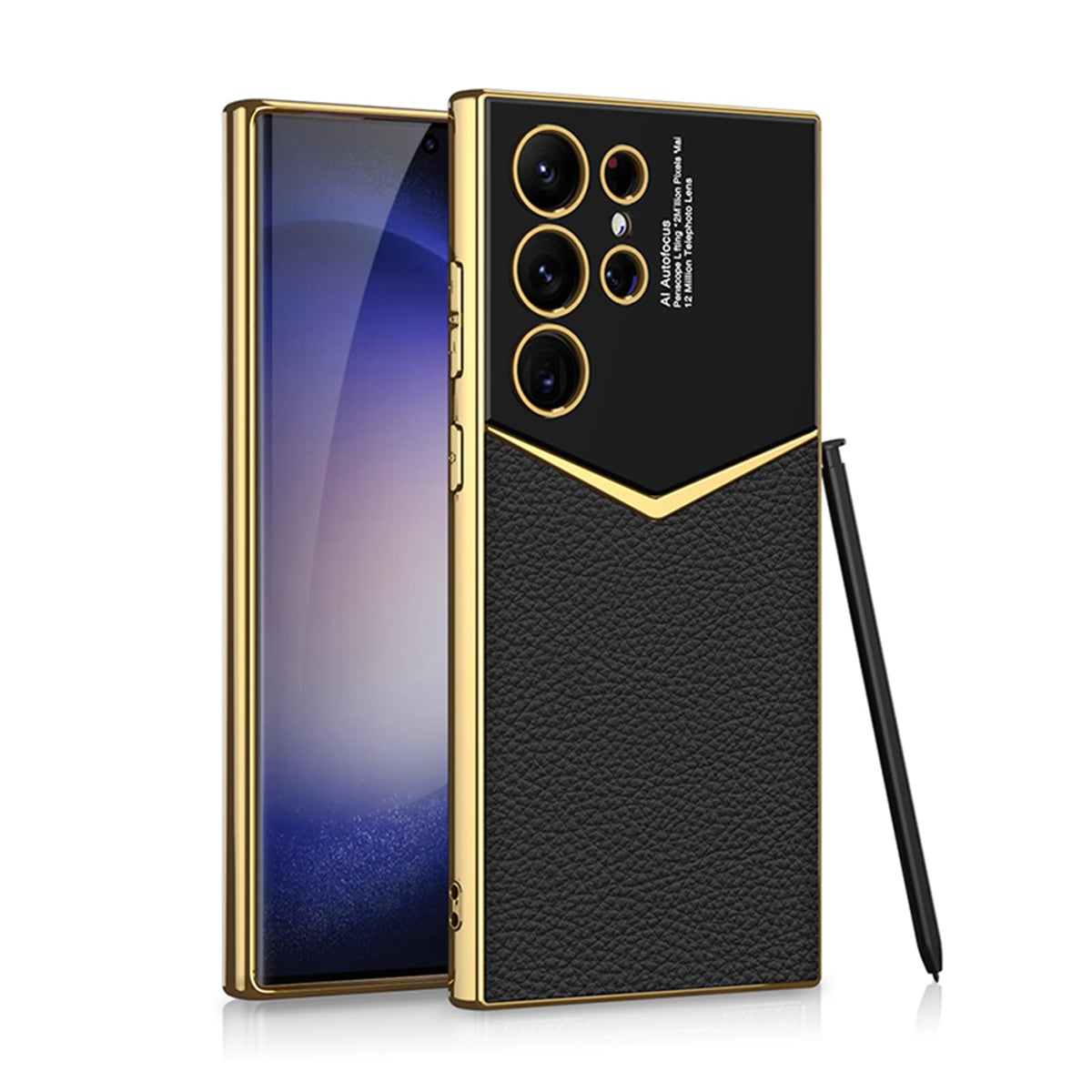 TPU Electroplated Leather Case For Samsung S23 Ultra | Shockproof 