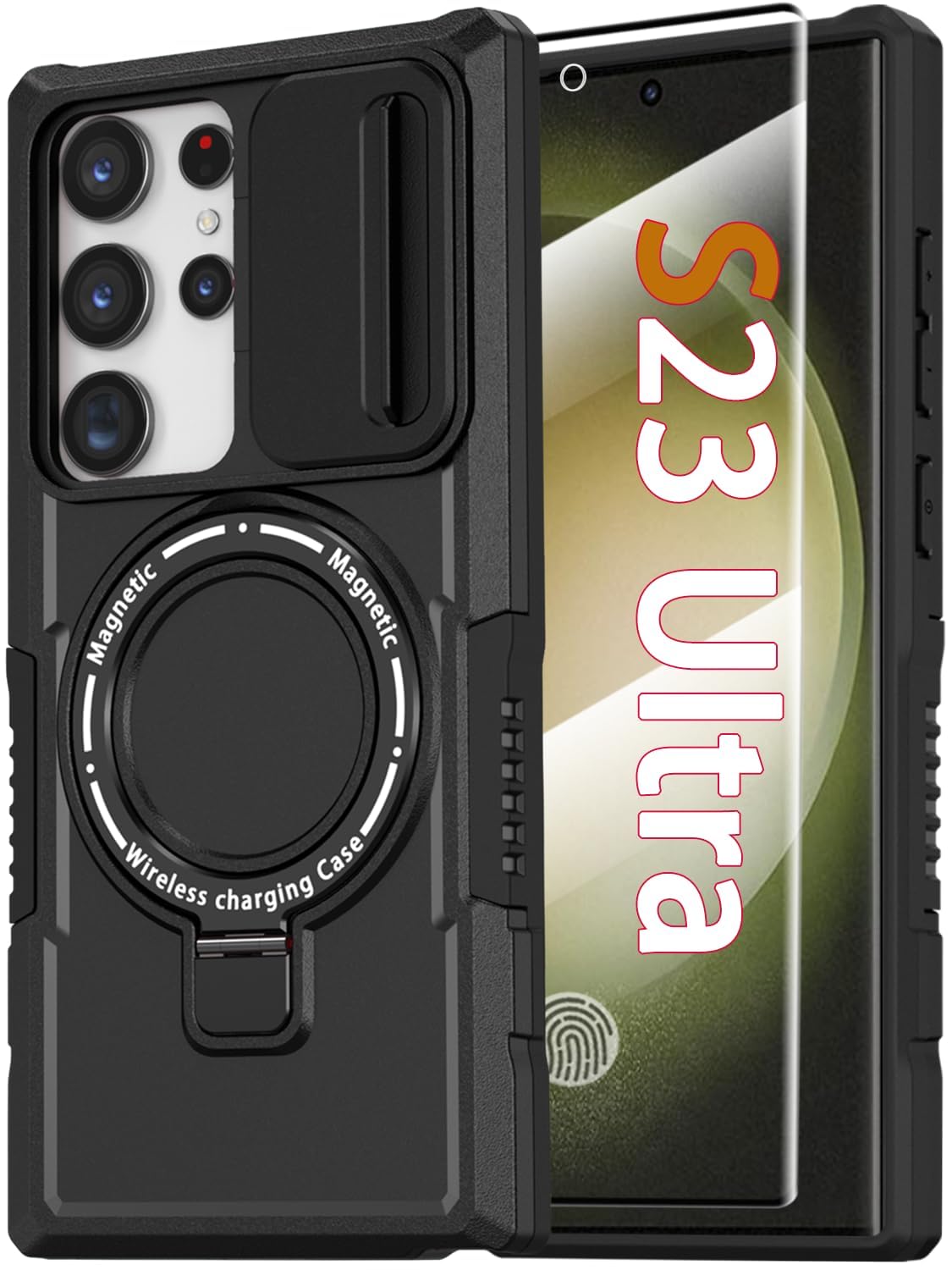 PC+TPU shockproof phone case for Samsung Galaxy S21 FE, includes 2 sc