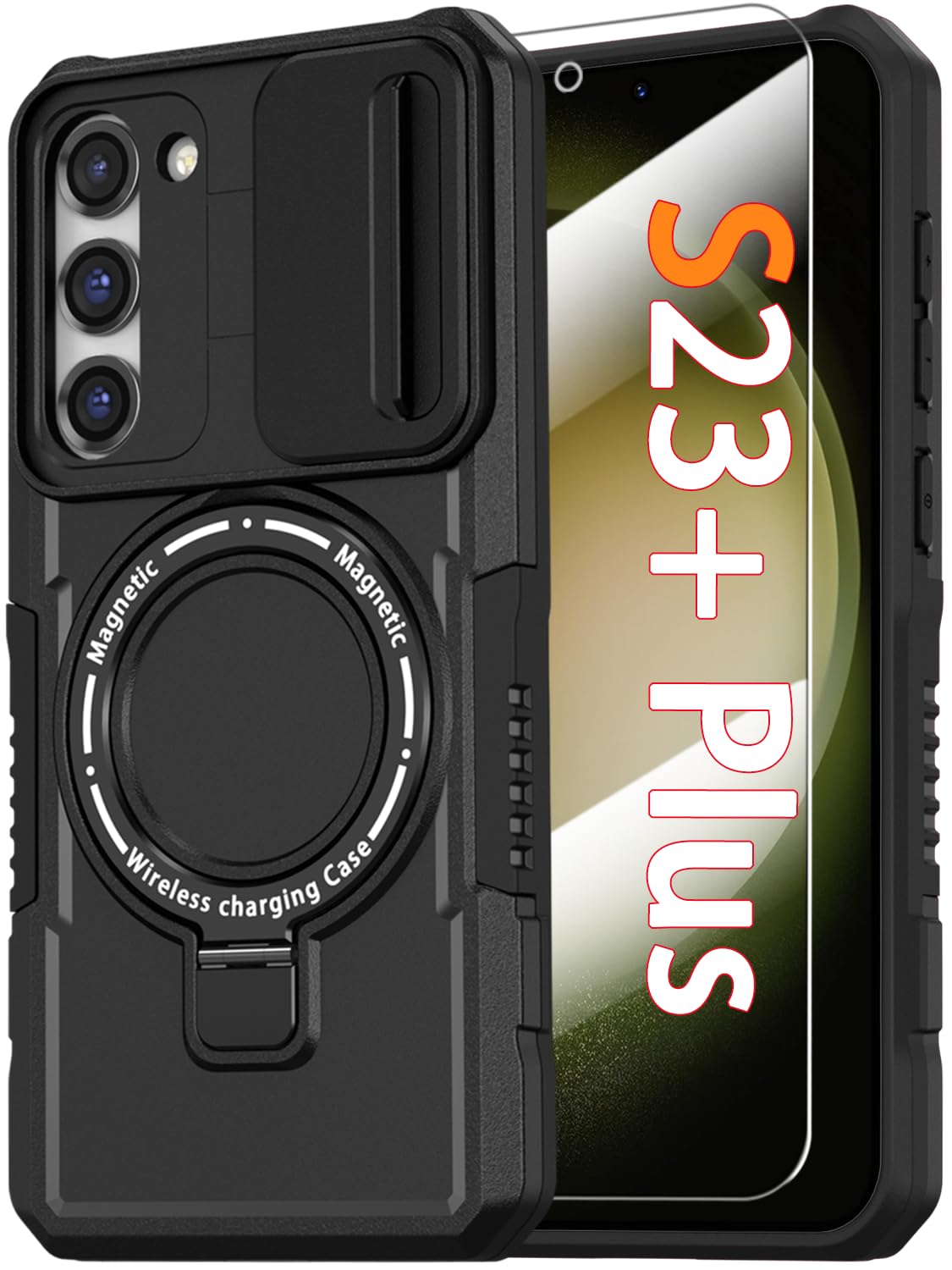 PC+TPU shockproof phone case for Samsung Galaxy S21 FE, includes 2 sc