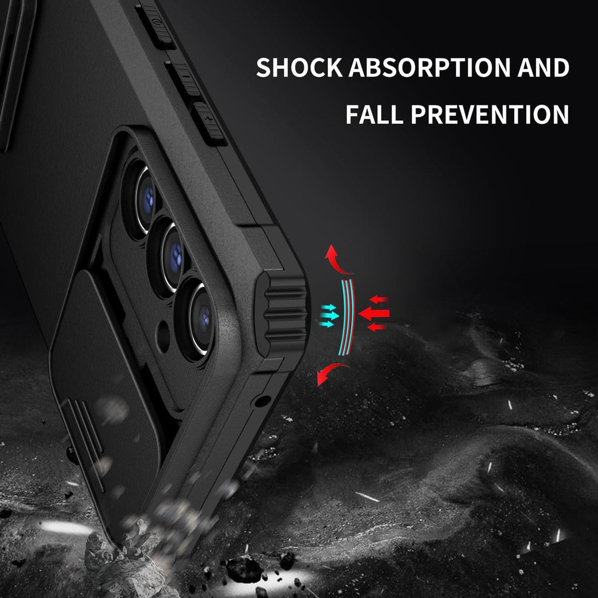 TPU+PC phone case with sliding camera holder for Samsung Galaxy A54 5G