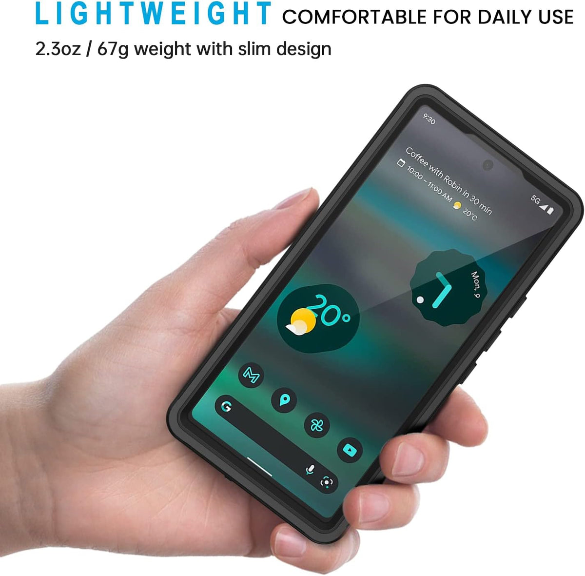 Waterproof and dustproof phone case for Google Pixel 6a