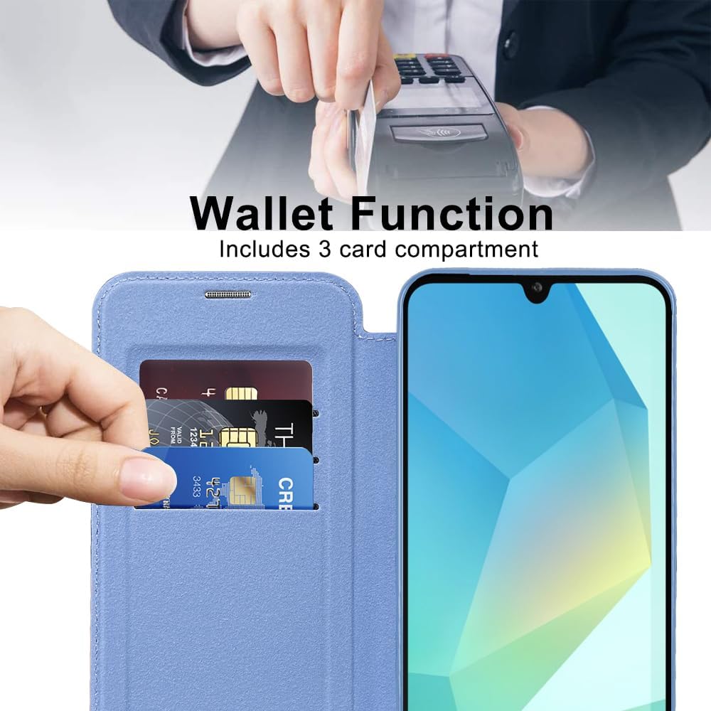 Flip leather phone case for Samsung Galaxy A17 5G, MagSafe compatible