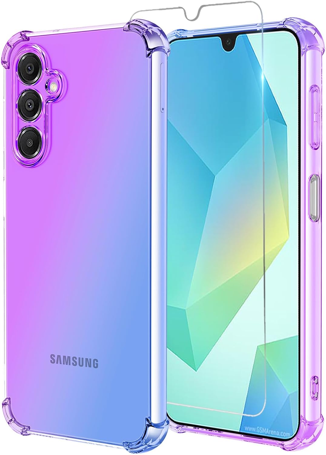 Gradient TPU Phone Case + Screen Protector for Samsung Galaxy A16 5G 