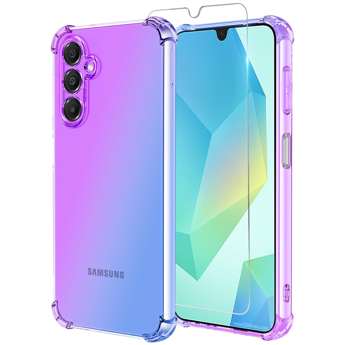 Gradient TPU Phone Case + Screen Protector for Samsung Galaxy A16 5G 