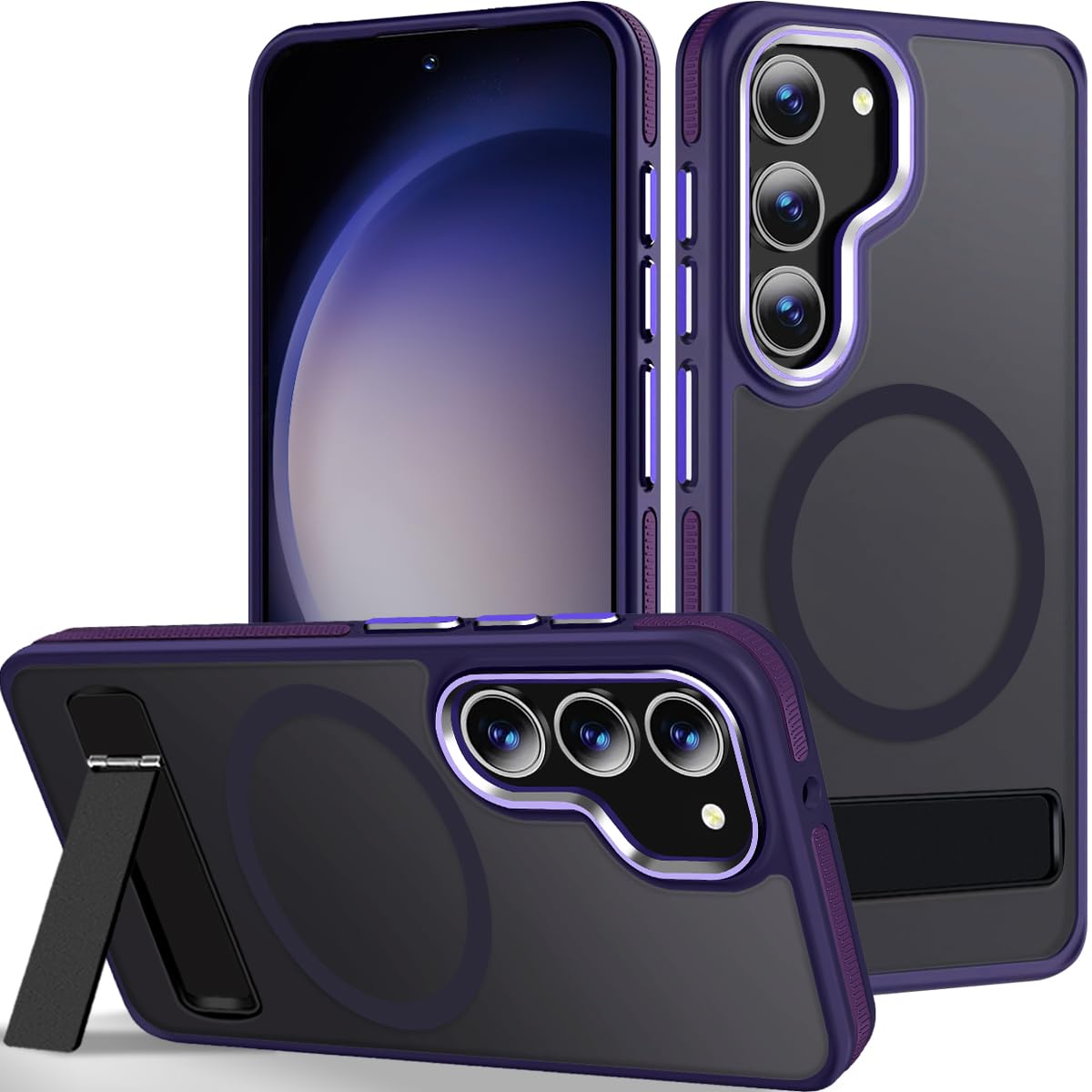 Anti-slip and shockproof phone case for Samsung Galaxy S23, compatible with MagSafe
