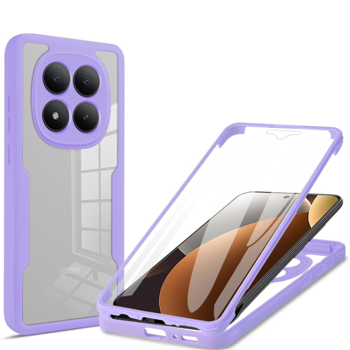 A 360¡ã all-around transparent Shockproof phone case for Redmi Note 14