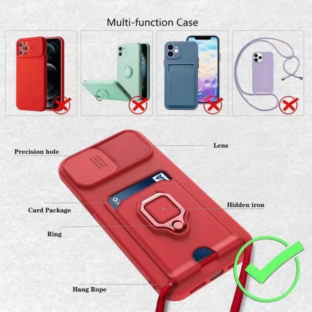 Card Slot Ring Kickstand Phone Case for Samsung Galaxy A14 4G/5G