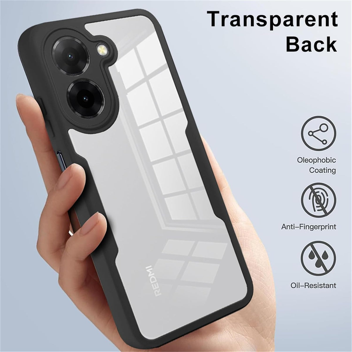 Transparent full-coverage shockproof phone case for Xiaomi Redmi A5 4G