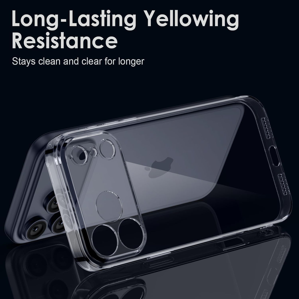 Shockproof anti-yellowing, transparent TPU phone case for iPhone 17 Pro Max