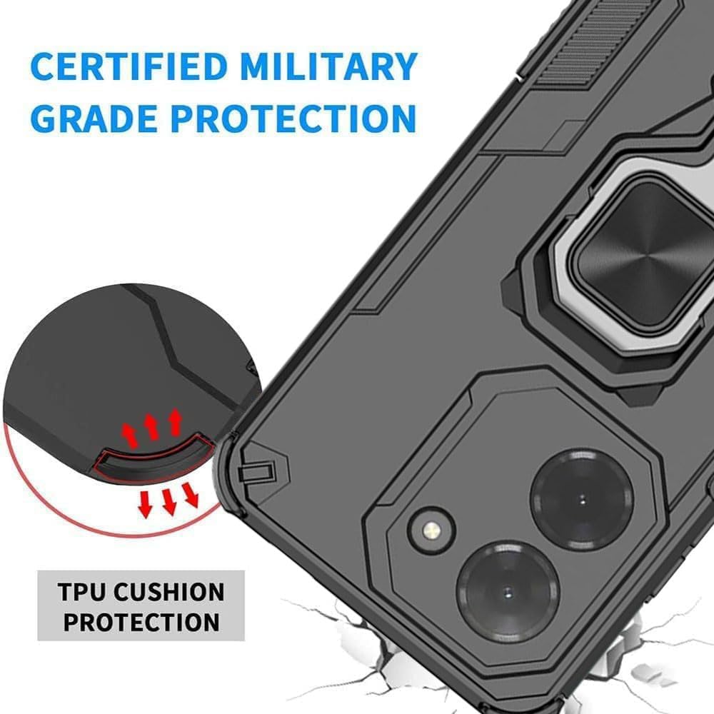 Shockproof protective case with stand for Xiaomi Redmi A5 4G, with tempered glass screen protector