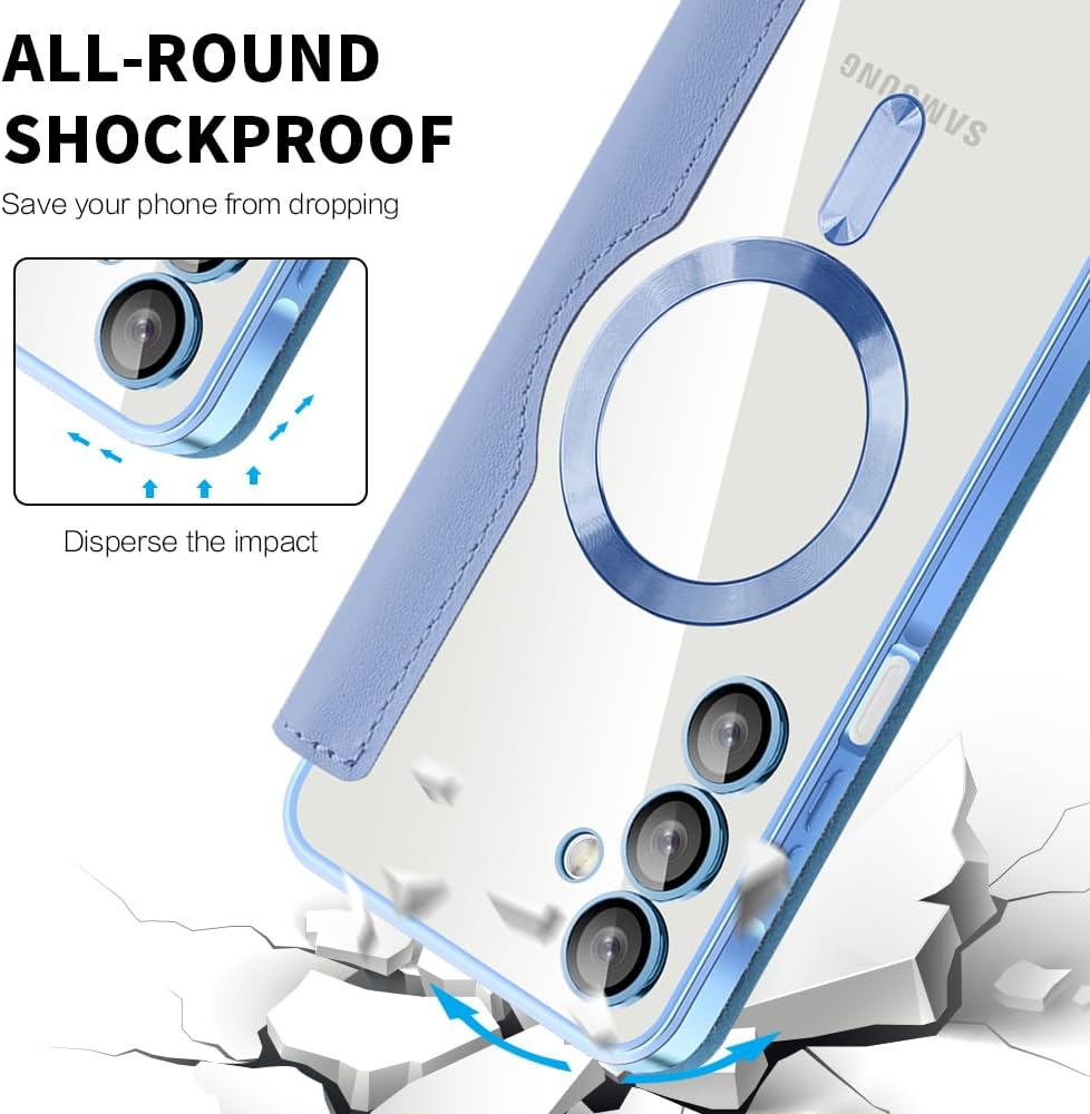 Flip leather phone case for Samsung Galaxy A17 5G, MagSafe compatible