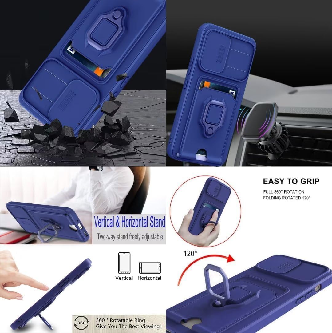 Card Slot Ring Kickstand Phone Case for Samsung Galaxy A14 4G/5G