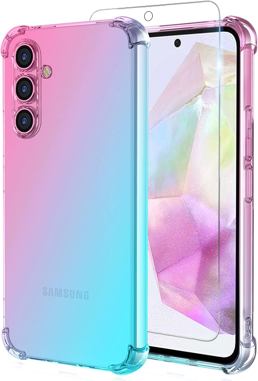 Gradient TPU Phone Case + Screen Protector for Samsung Galaxy A26 Sho