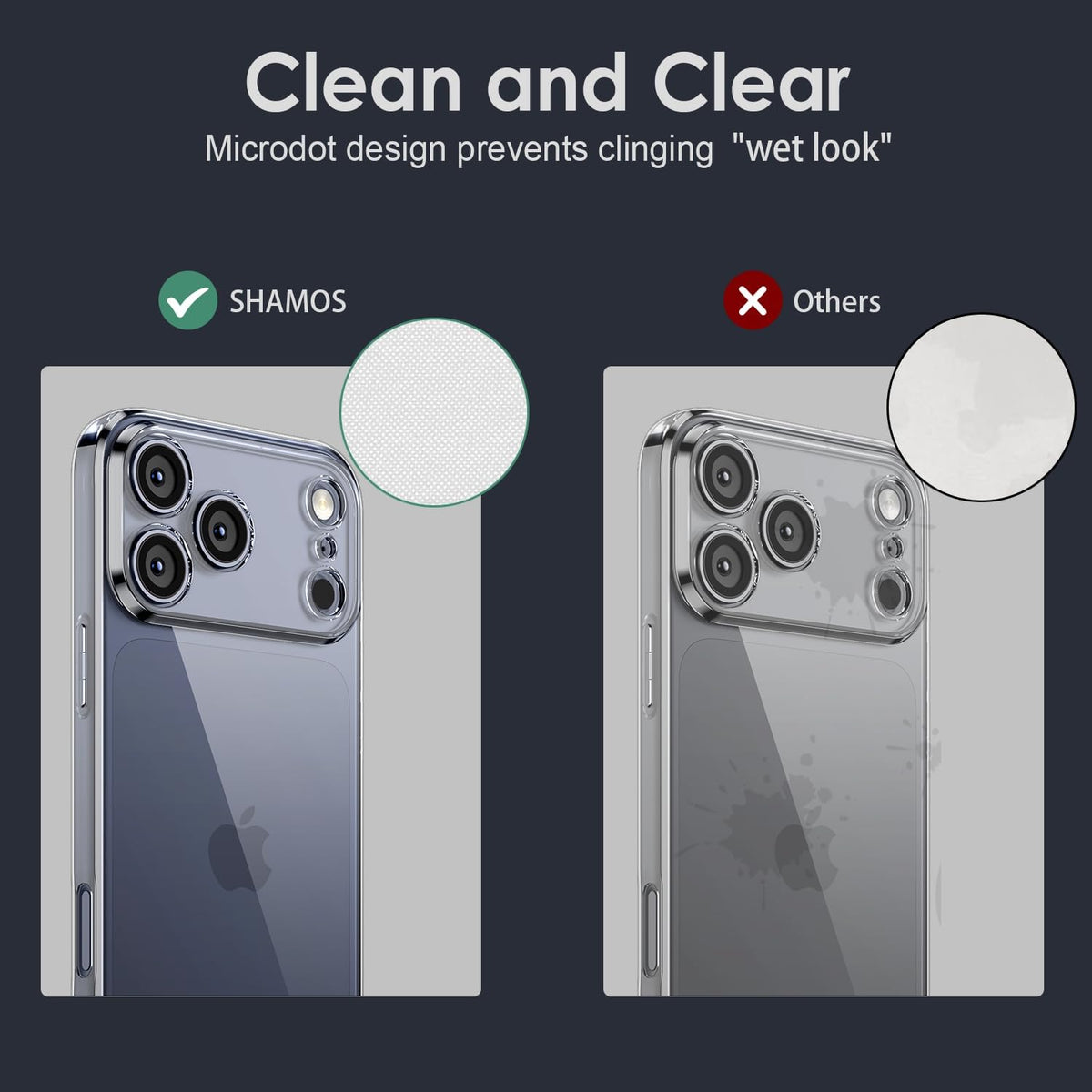 Shockproof anti-yellowing, transparent TPU phone case for iPhone 17 Pro Max