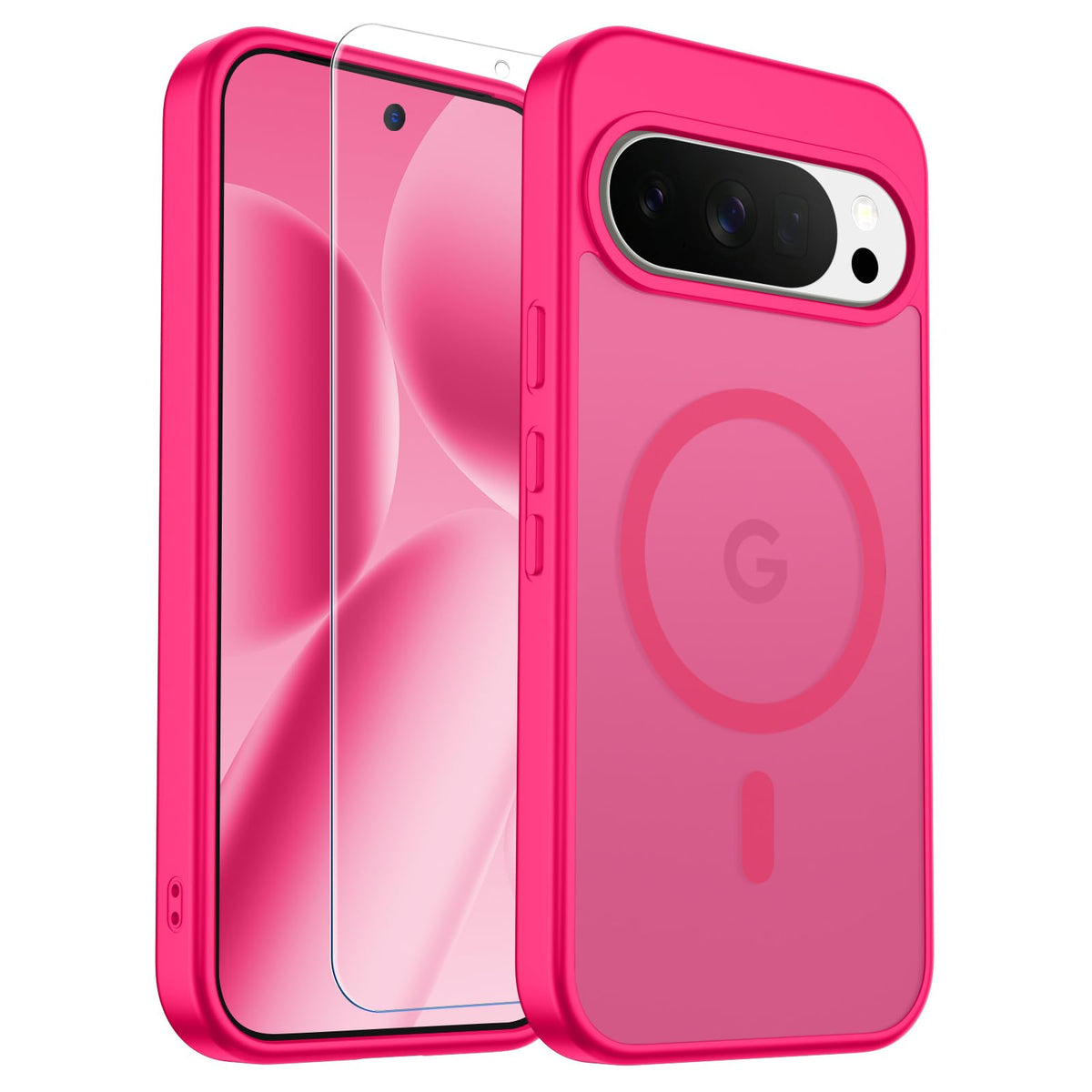 Transparent shockproof magnetic phone case for Samsung Galaxy S25 Ultra with screen protector
