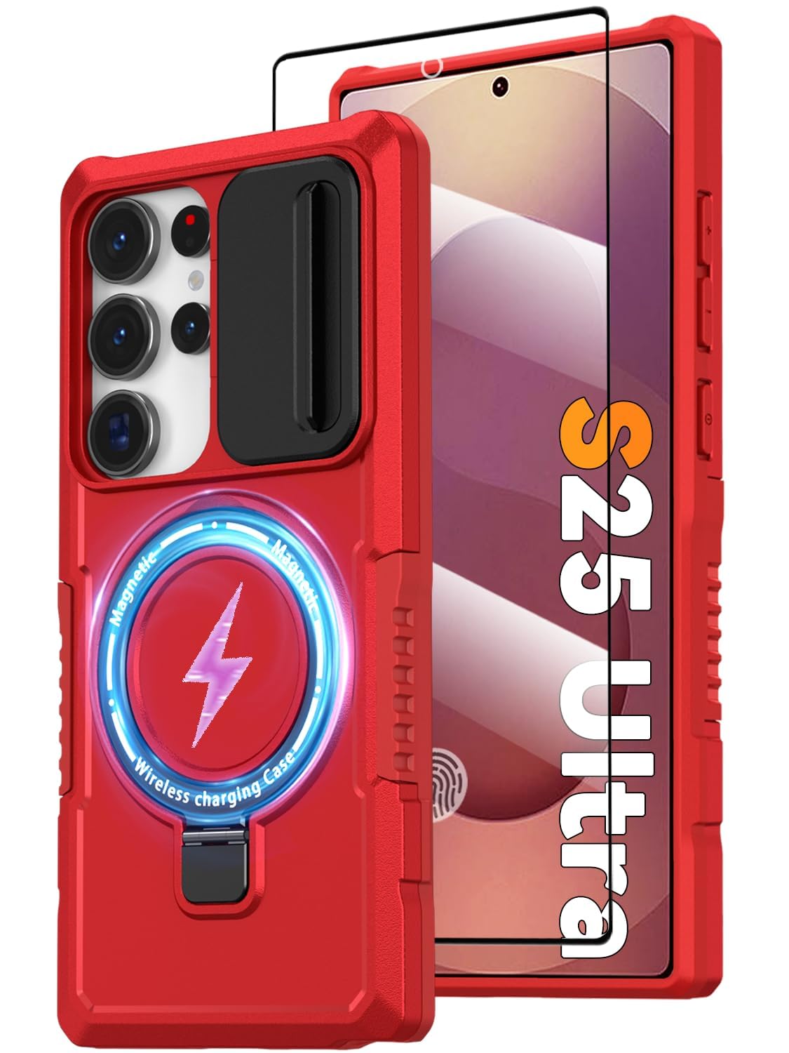 PC+TPU shockproof phone case for Samsung Galaxy S21 FE, includes 2 sc