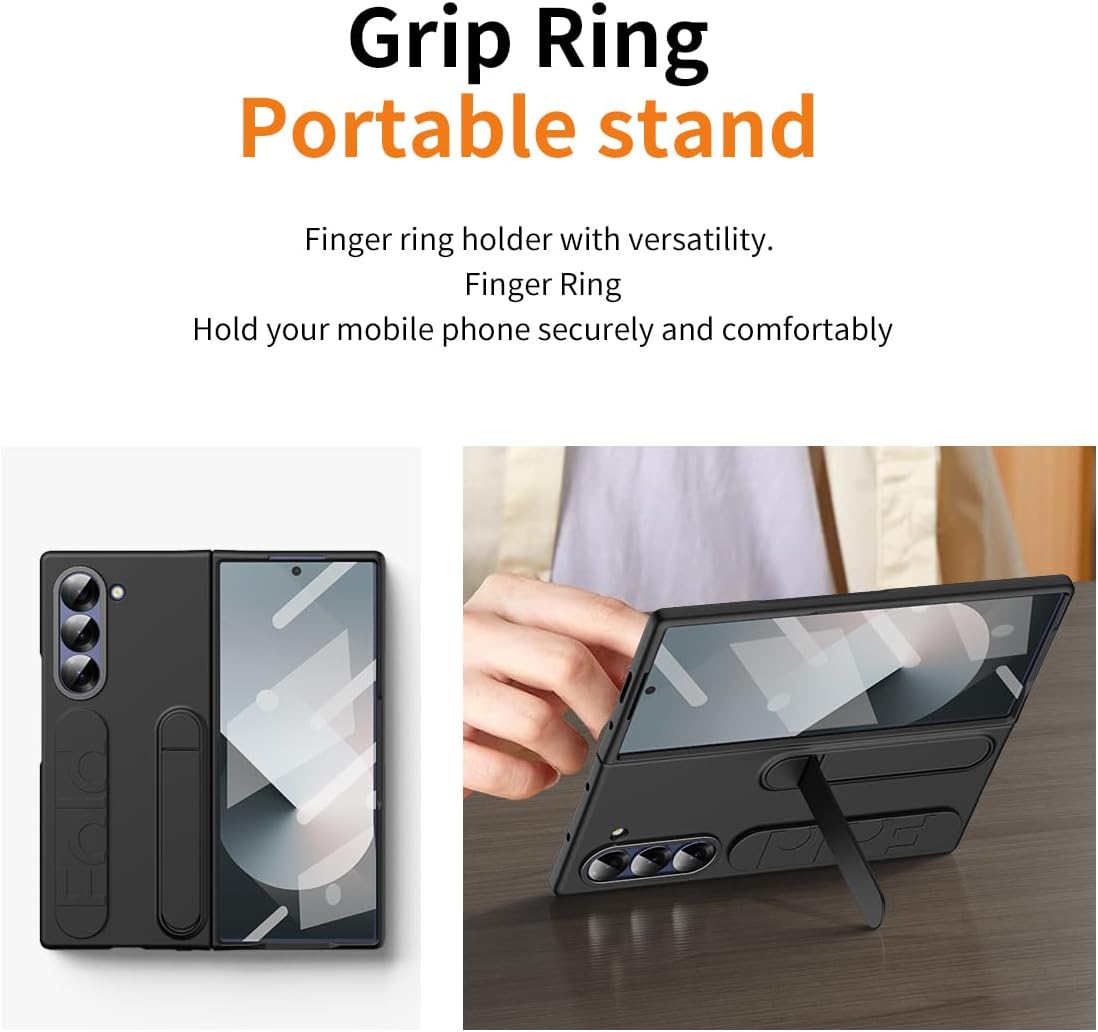 TPU Shockproof Phone Case with Wrist Strap & Stand for Samsung Galaxy Z Fold 7