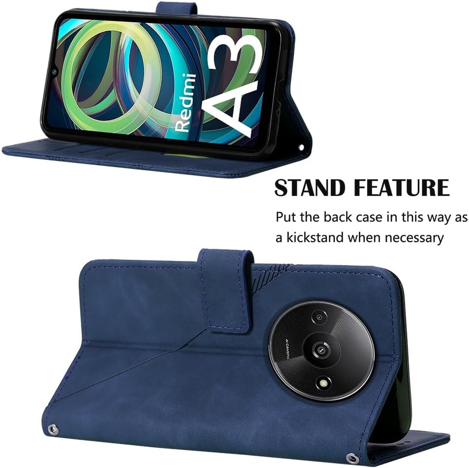 Flip-style faux leather wallet/phone case for Xiaomi Redmi A3