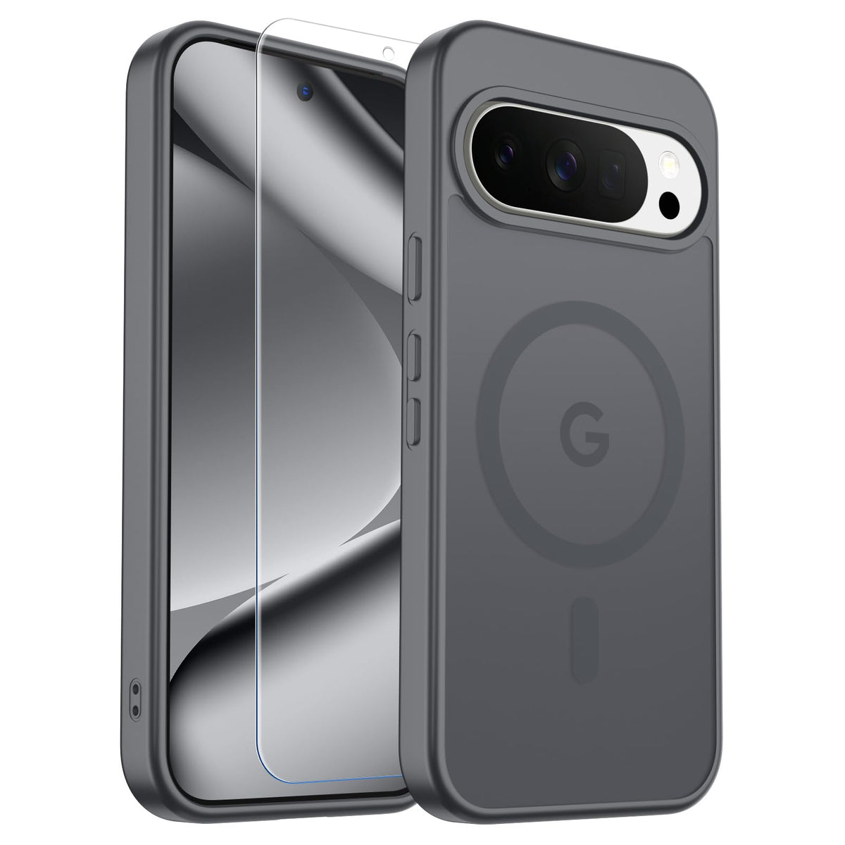 Transparent shockproof magnetic phone case for Samsung Galaxy S25 Ultra with screen protector