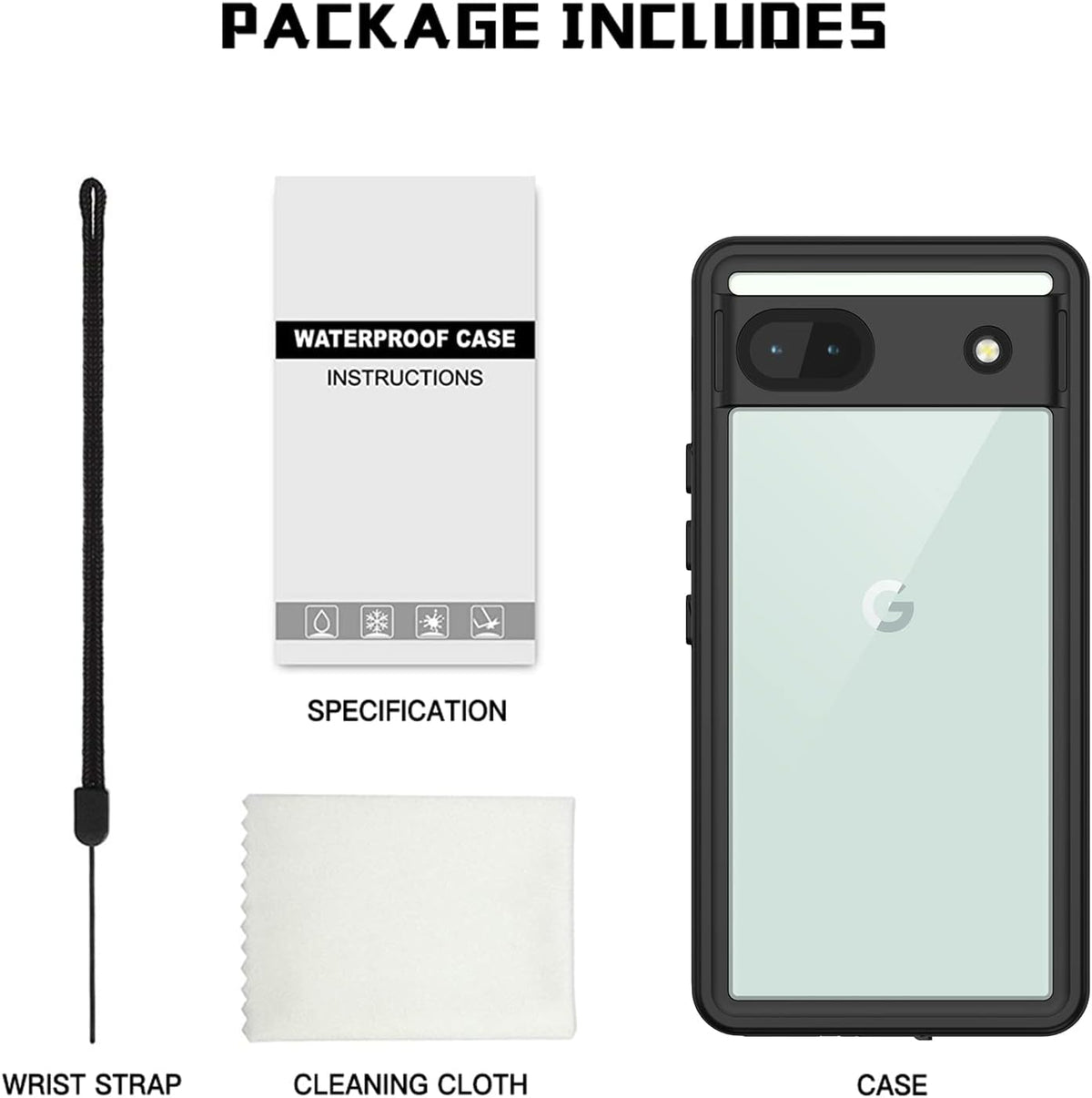 Waterproof and dustproof phone case for Google Pixel 6a