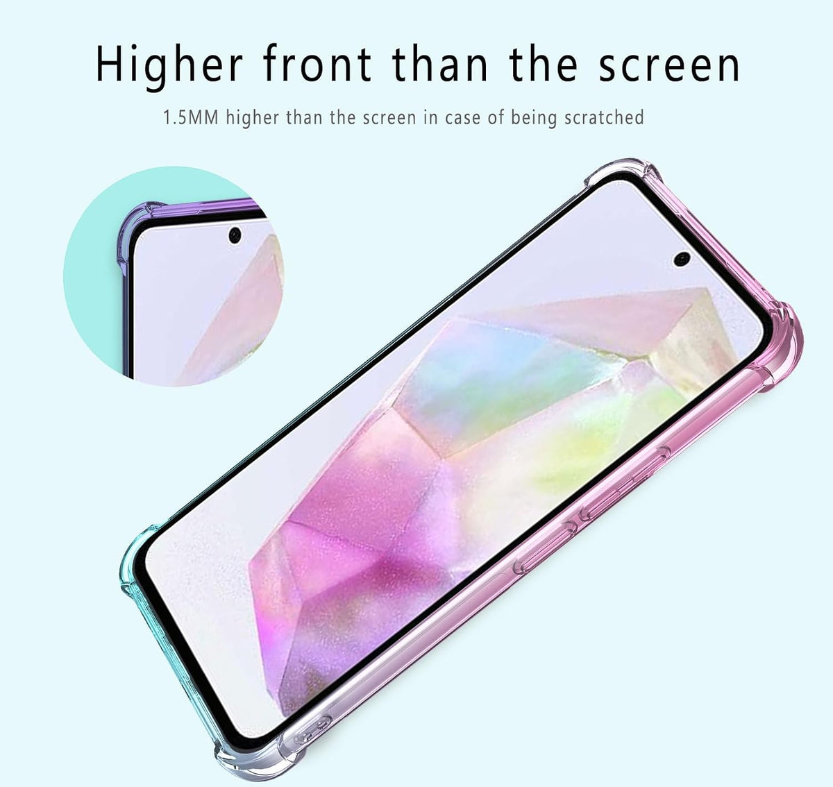 Gradient TPU Phone Case + Screen Protector for Samsung Galaxy A26 Sho