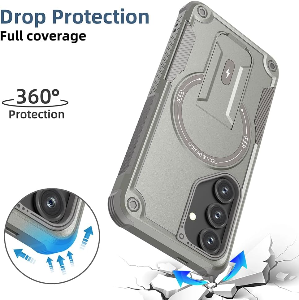 MagSafe Magnetic Phone Case for Samsung Galaxy S25, Military Grade Sh