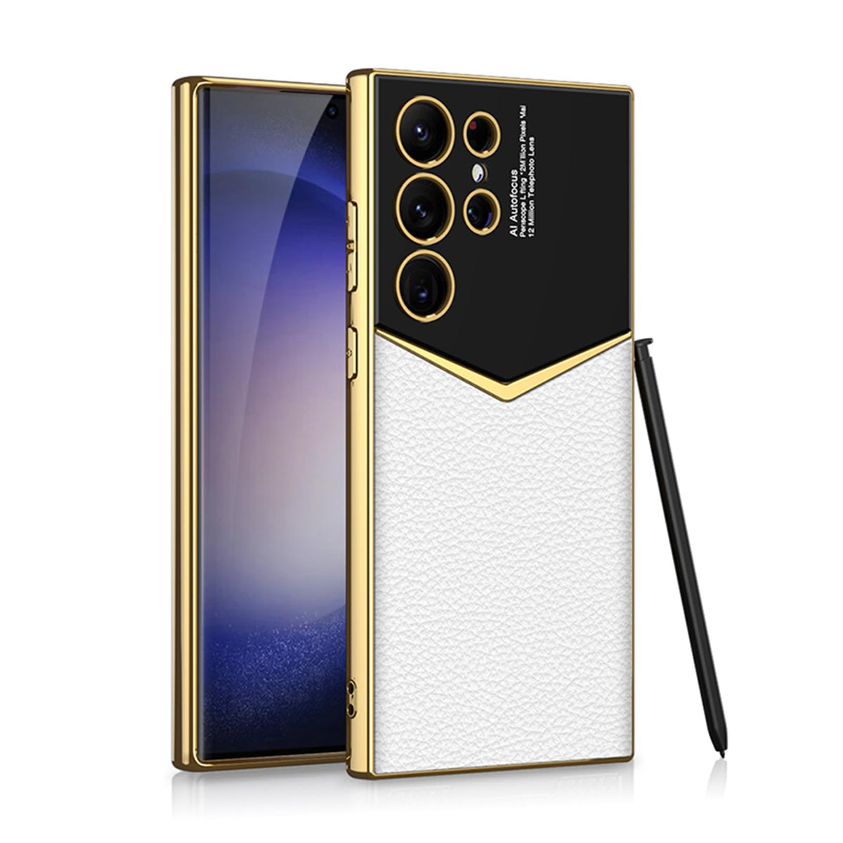 TPU Electroplated Leather Case For Samsung S23 Ultra | Shockproof 