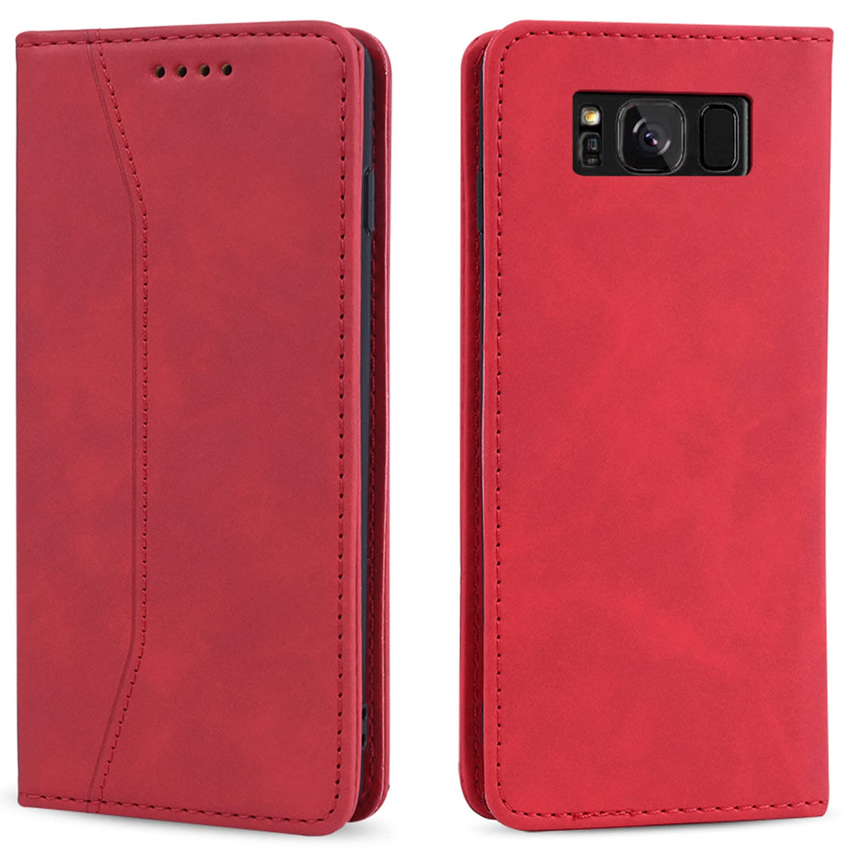 Magnetic genuine leather phone case for Samsung Galaxy S6