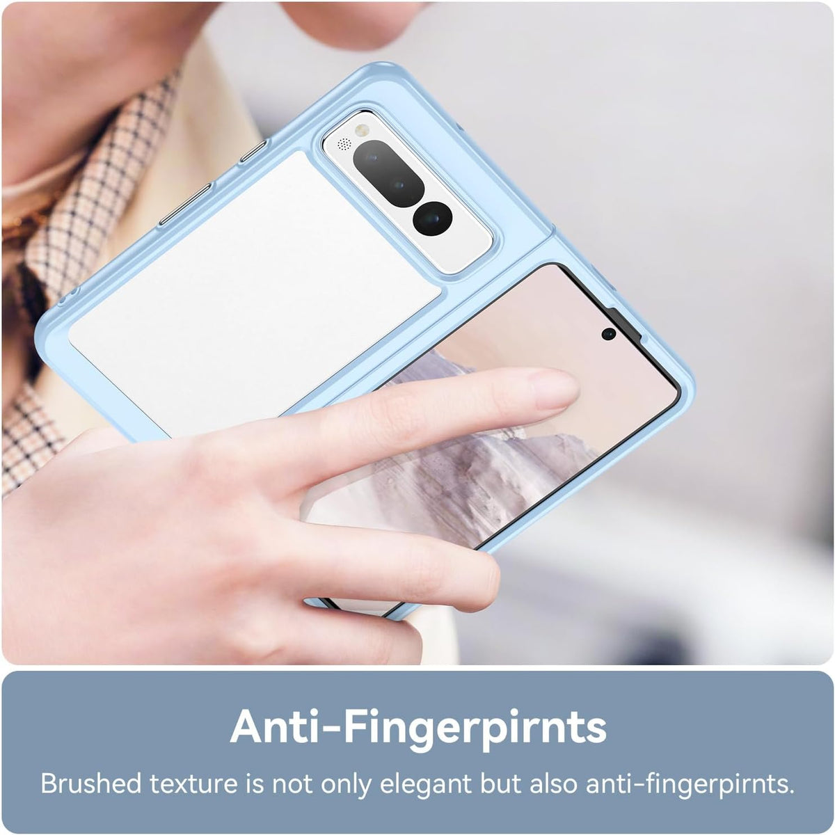 Transparent TPU+PC Acrylic Phone Case for Google Pixel Fold