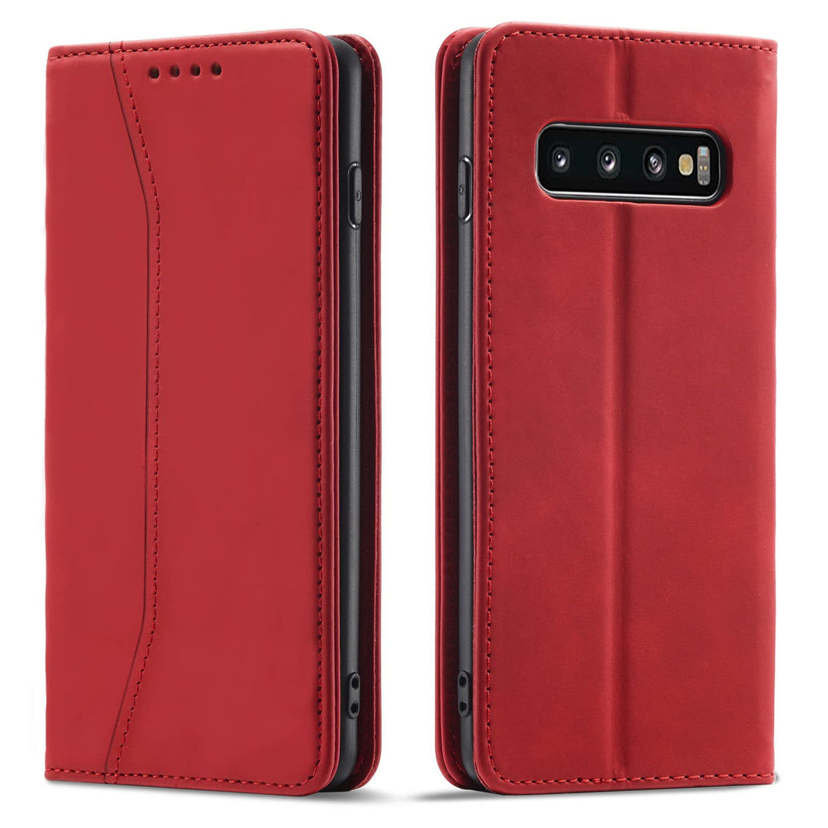 Magnetic genuine leather phone case for Samsung Galaxy S6