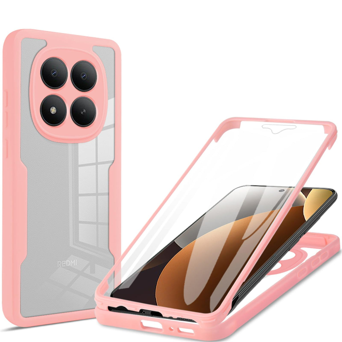 A 360¡ã all-around transparent Shockproof phone case for Redmi Note 14
