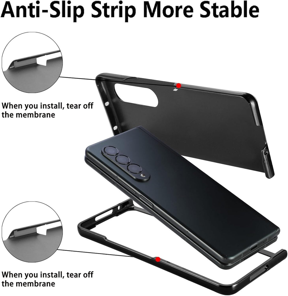 Genuine leather Shockproof phone case for Galaxy Z Fold 6