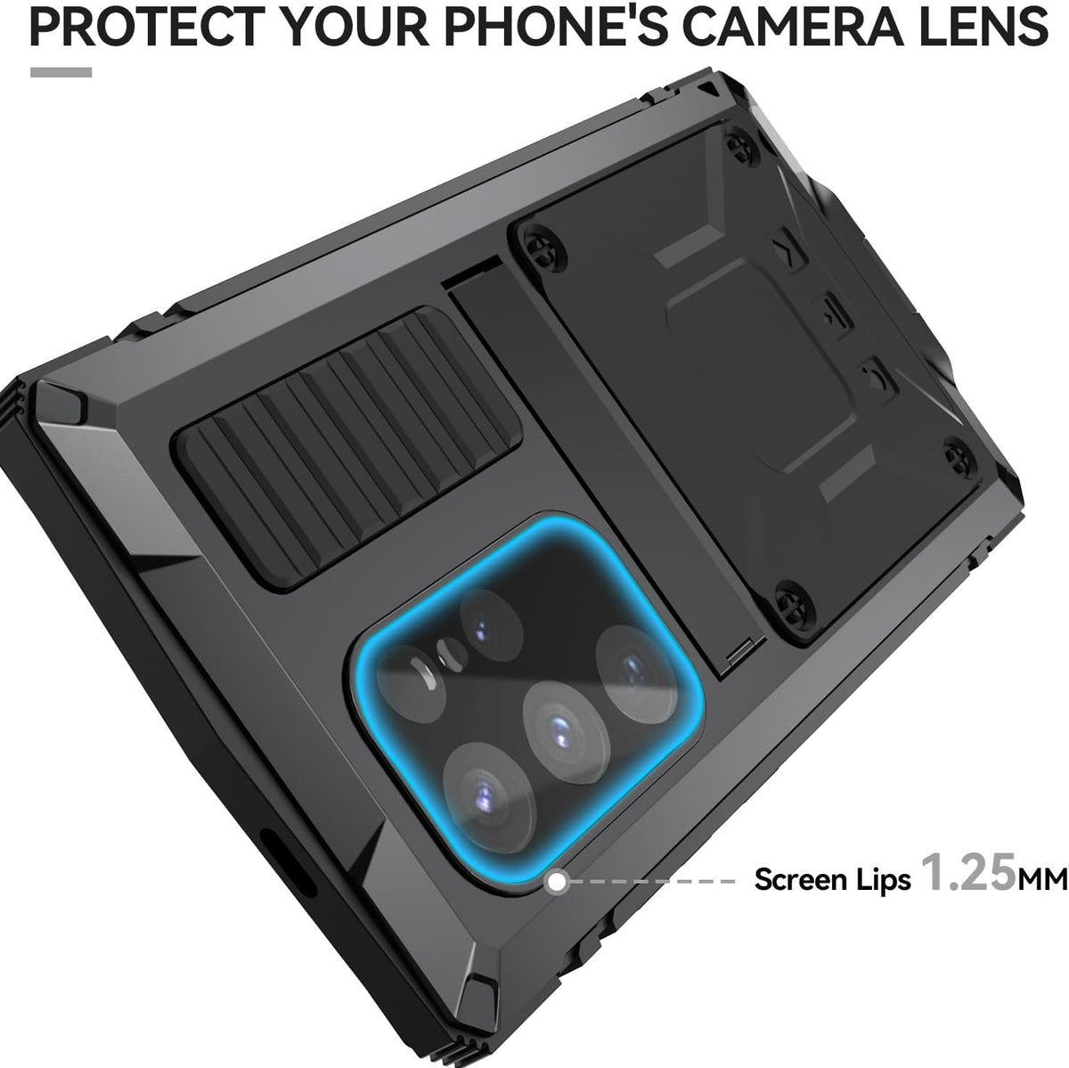 Military Grade Shockproof Metal Phone  Case for Samsung Galaxy S25  Glass Screen Protector