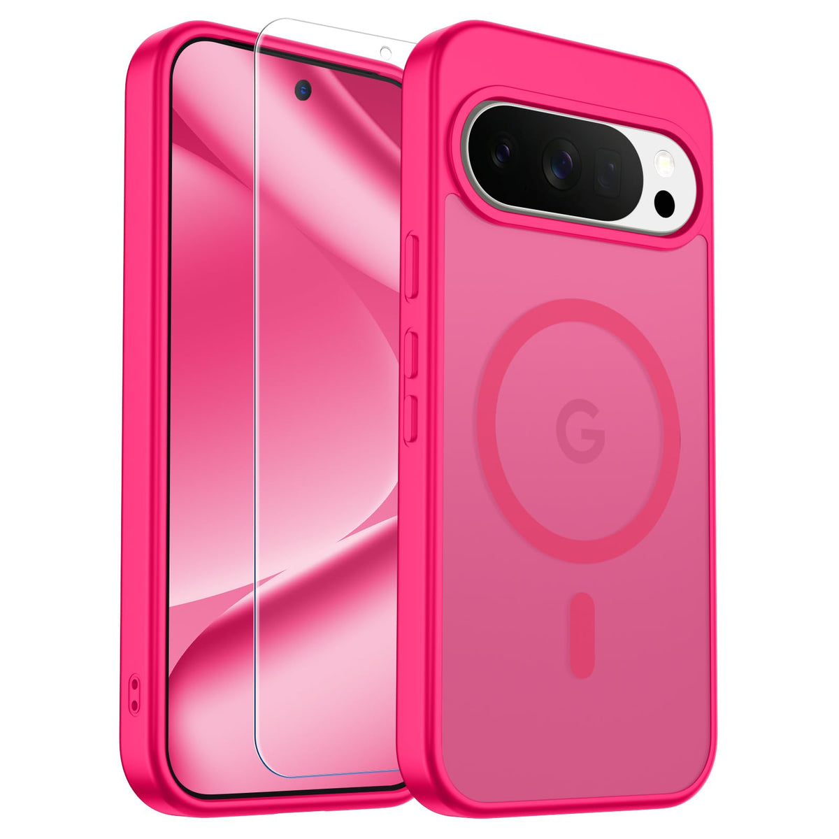 Transparent shockproof magnetic phone case for Samsung Galaxy S25 Ultra with screen protector