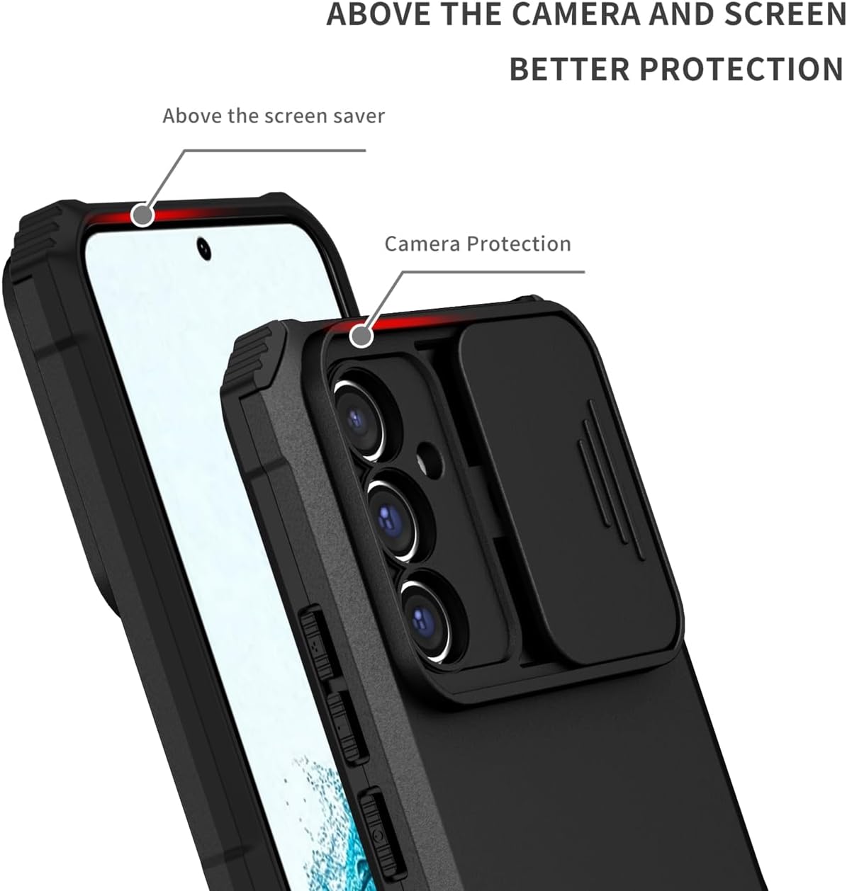 TPU+PC phone case with sliding camera holder for Samsung Galaxy A54 5G