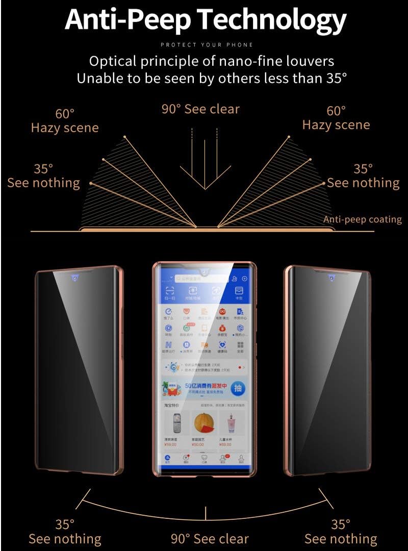 Shockproof and privacy-protecting phone case for Samsung Galaxy S22 Ultra