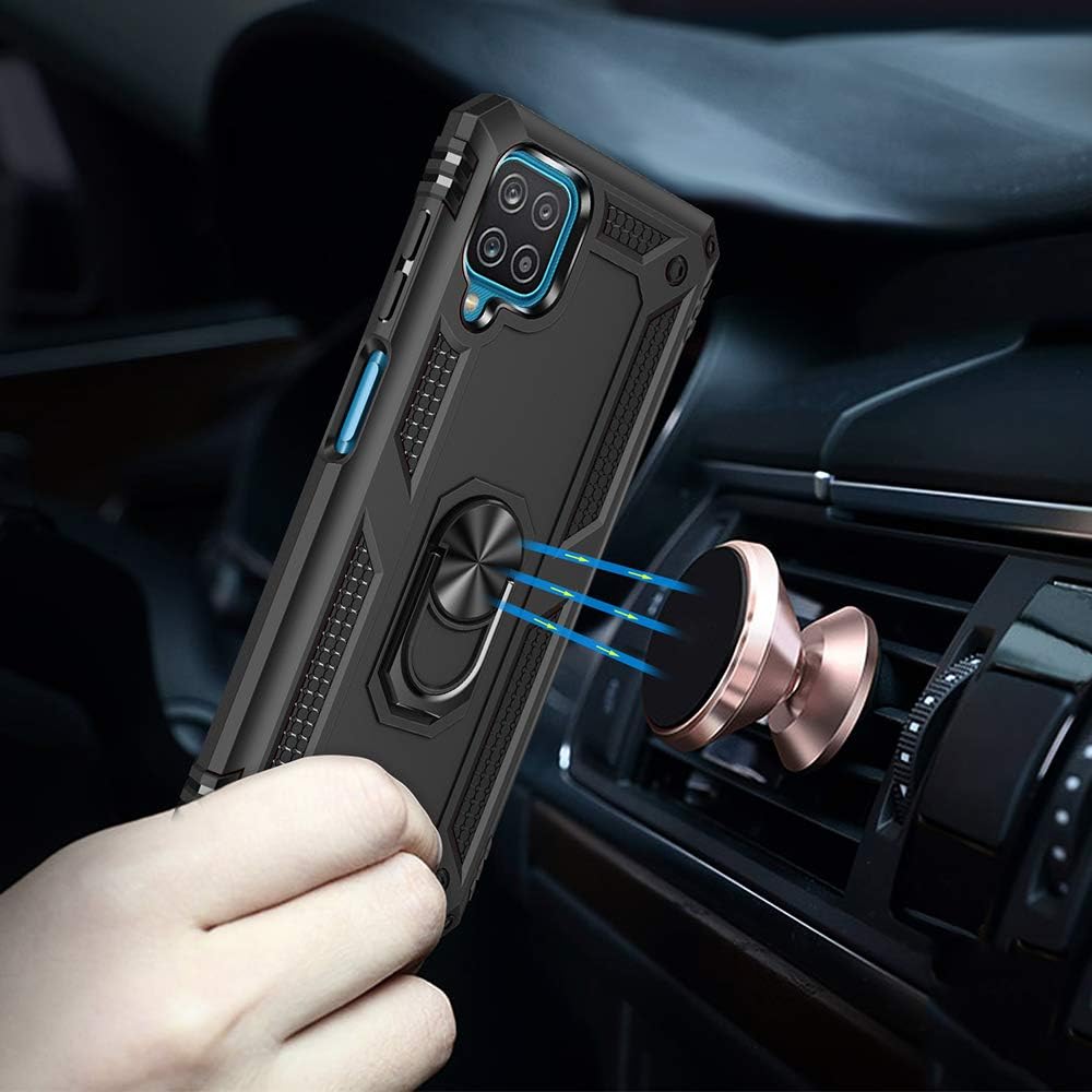 Shockproof phone case for Samsung A12 with screen protector