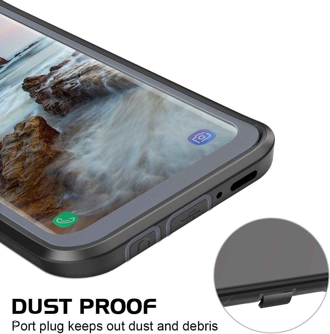 Full-coverage clear phone case for Samsung Galaxy S8 Plus