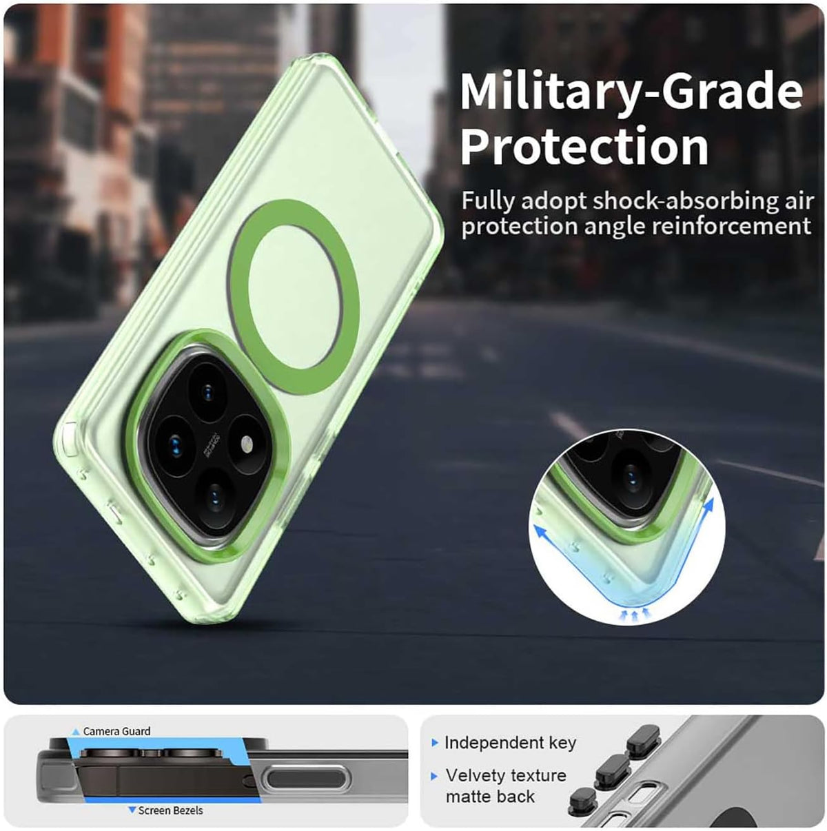 MagSafe frosted TPU phone case for Redmi Note 14 Pro 5G